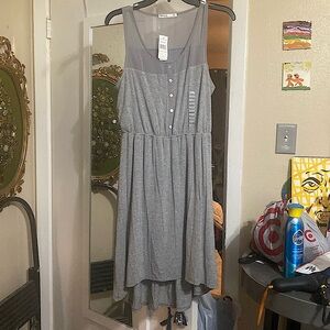 Femme gray tank dress with HI/LO hem